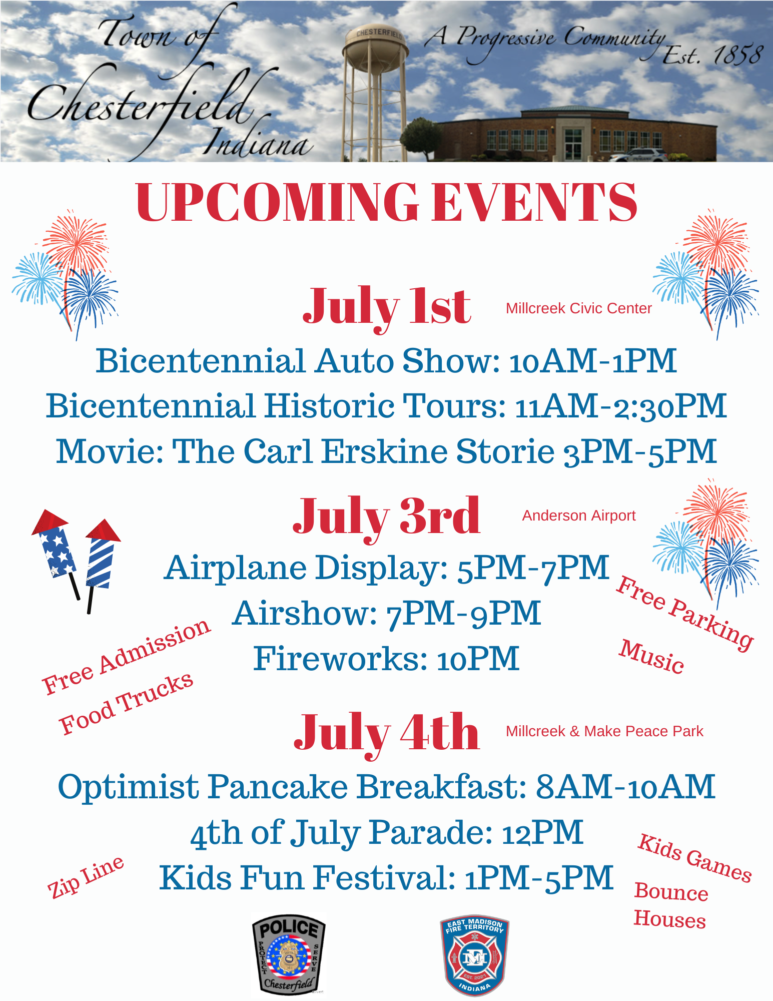 Upcoming Events in the Town of Chesterfield, IN