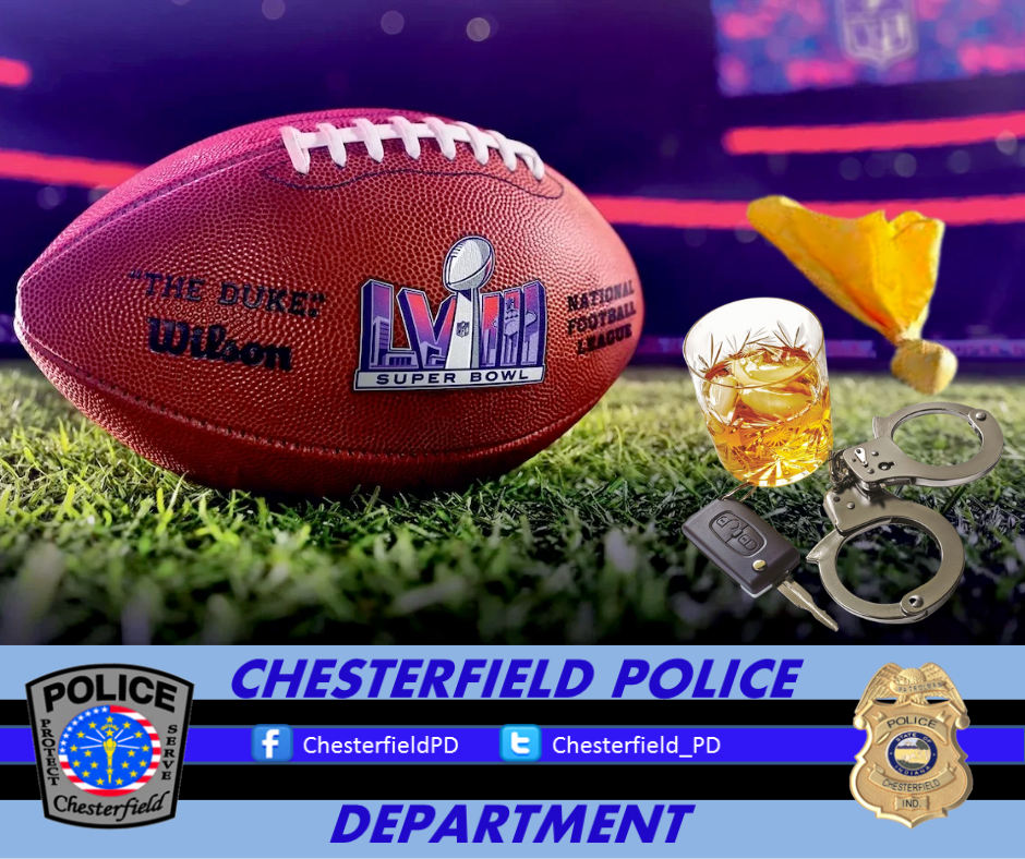 Super Bowl Sunday Safety Reminder from Chesterfield Police Department 🚔🏈